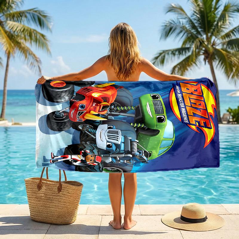 Ręcznik plażowy Monster Machines Fashion: Idealne na letnie przygody Miękkie, chłonne i szybkoschnące, odpowiednie do pływania i kąpieli