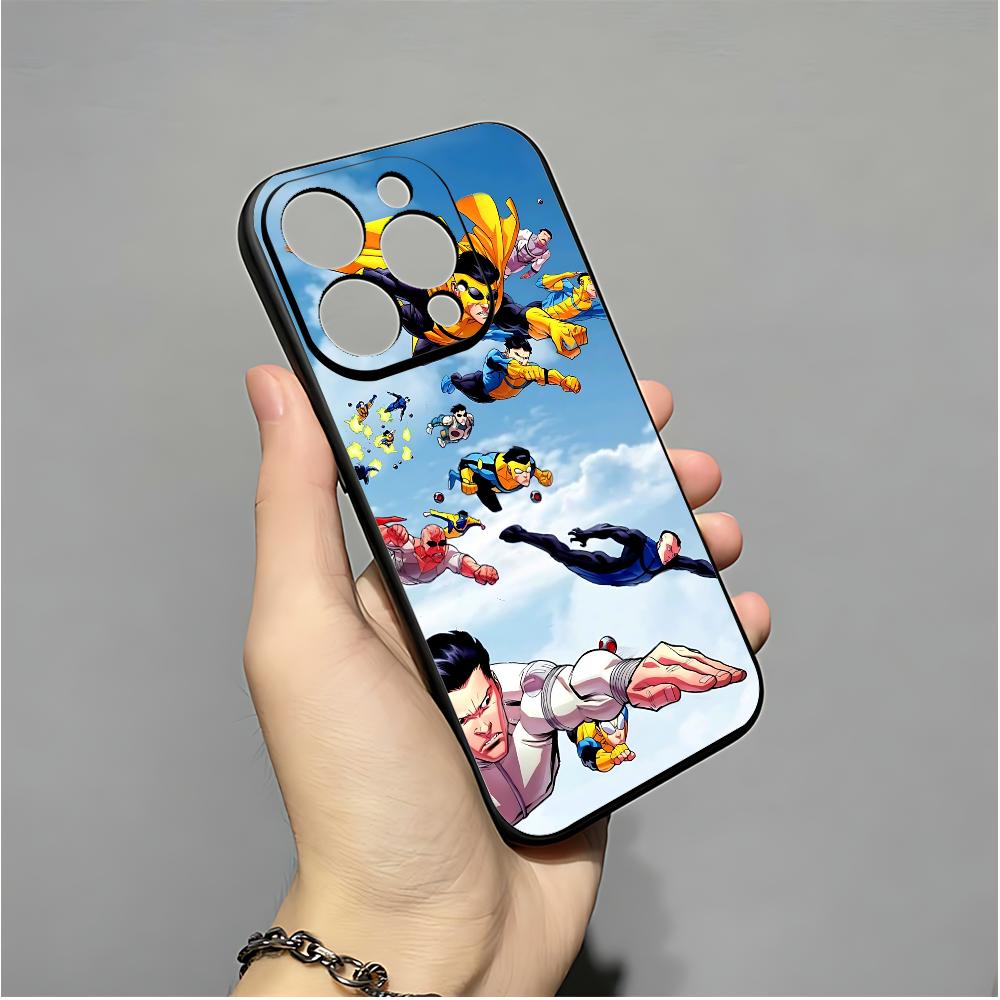 Крутой I-InvincibleS Комикс Чехол для Телефона Для IPhone 16,15,14,13,12,11,XS,XR,X,8,7,Pro,Max,Plus,mini Силиконовый Черный Чехол iphone14