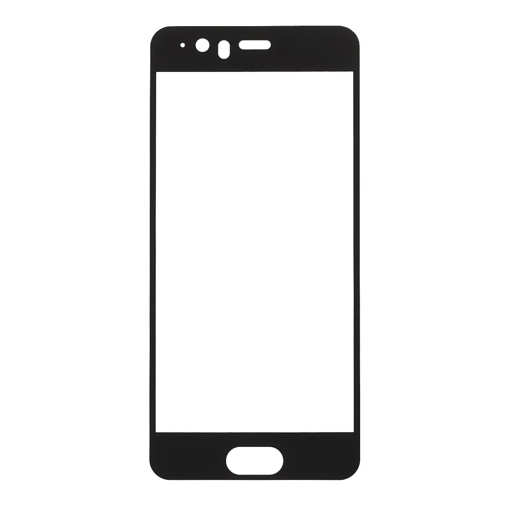 

For Huawei P10 Silk Print Full Screen Cover Mobile Tempered Glass Protector Film Black