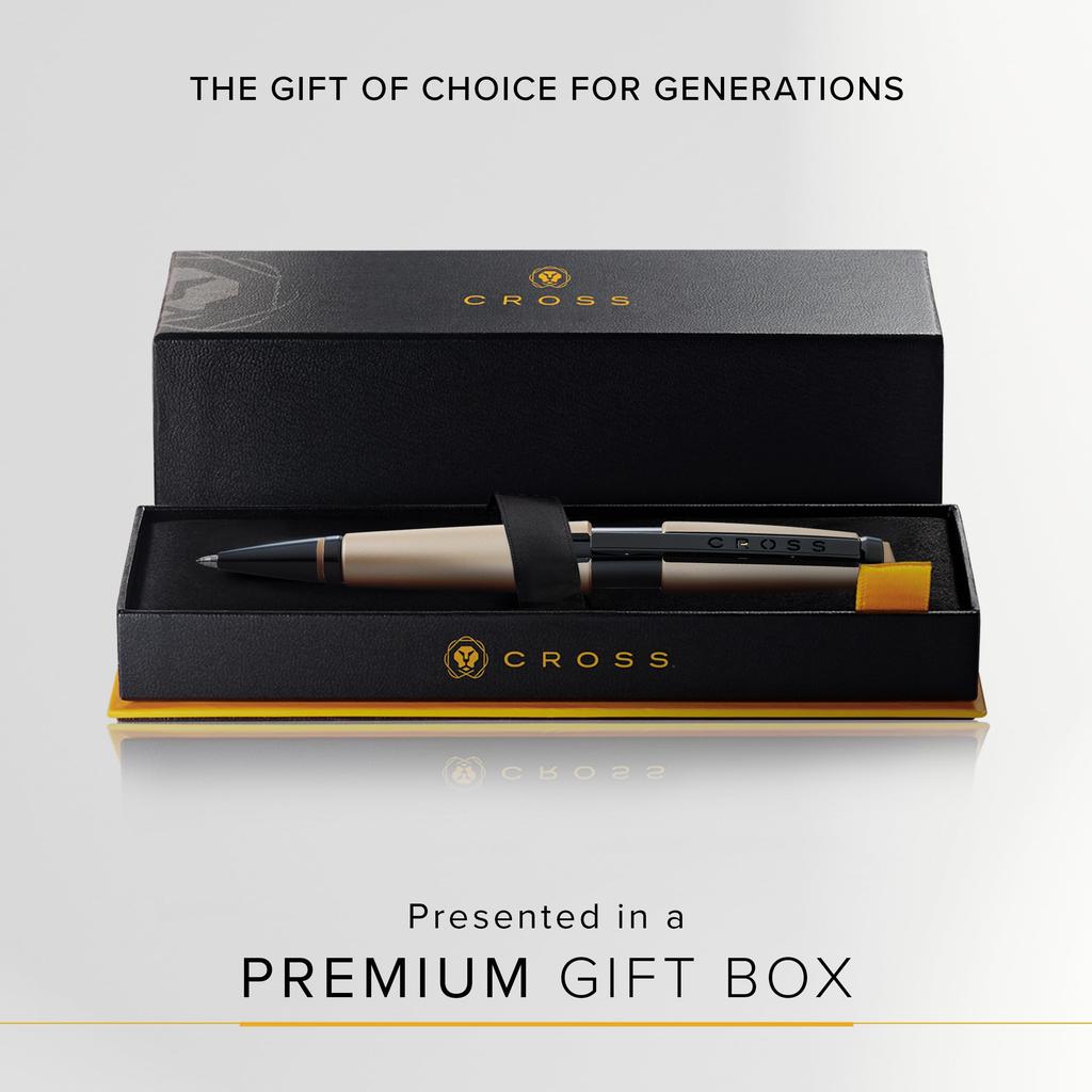 Cross Ballpoint Matte Hazel Official Import Pen, Water-Based, Edge, Lacquer, NAT0555-14,