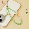 Ran Pu Chinese Style Jade Phone Wrist Strap: Spring Collection Beaded Lanyard for Women