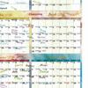 2026 Double Sided Erasable Calendar 48x32Inch Full Year to View Calendar Wall Mount Yearly Planner Dated for Home Office