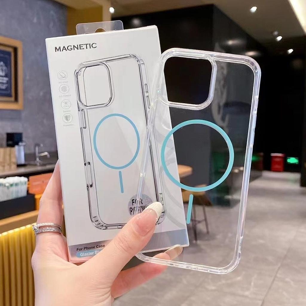 For Apple 17air Colorful Transparent Magnetic Phone Case High-end, Advanced and Simple for Apple Phone Case Magnetic