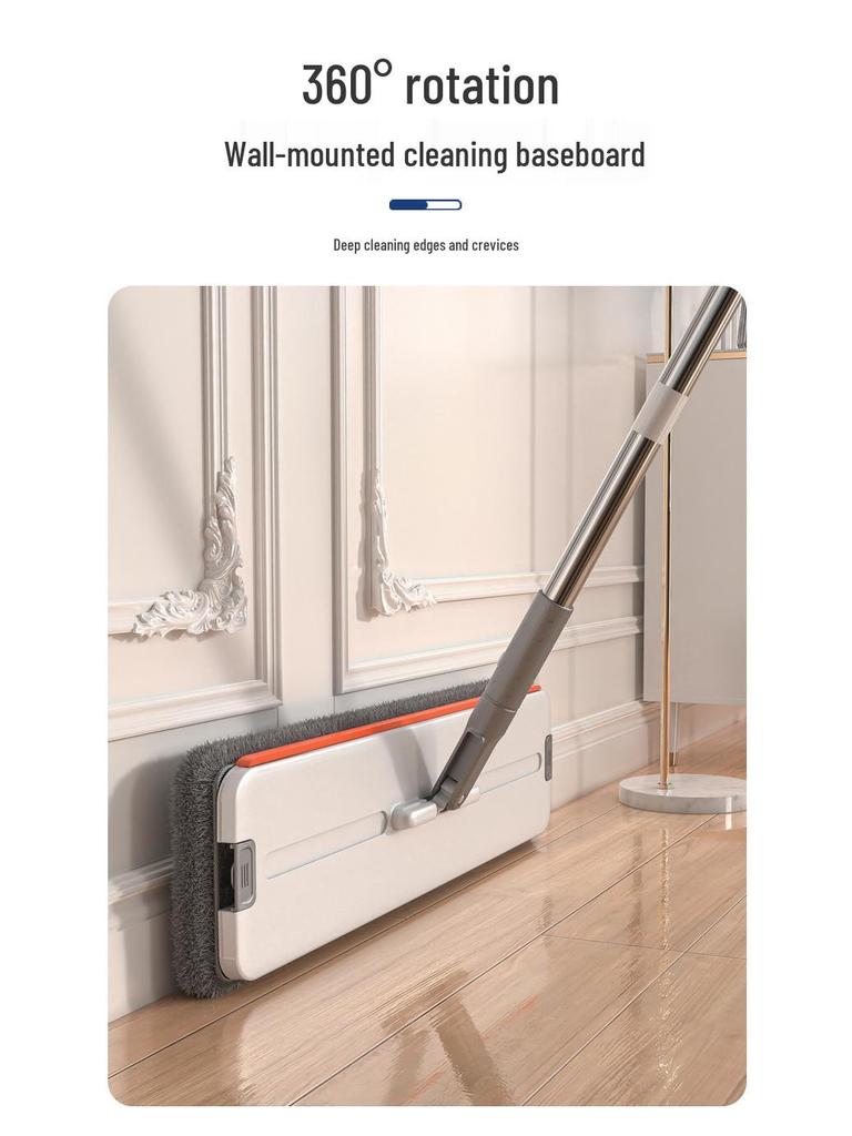 2023 Hands-Free Flat Mop with Squeegee – One-Wipe Clean for Your Home