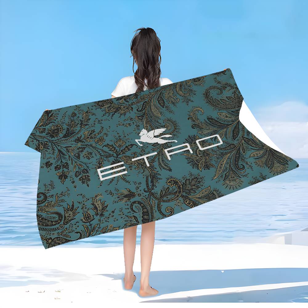 Brand E-Etro Microfiber Blanket Quick Drying Beach Towels Oversized Printing Super Absorbent Pool Towel Blanket