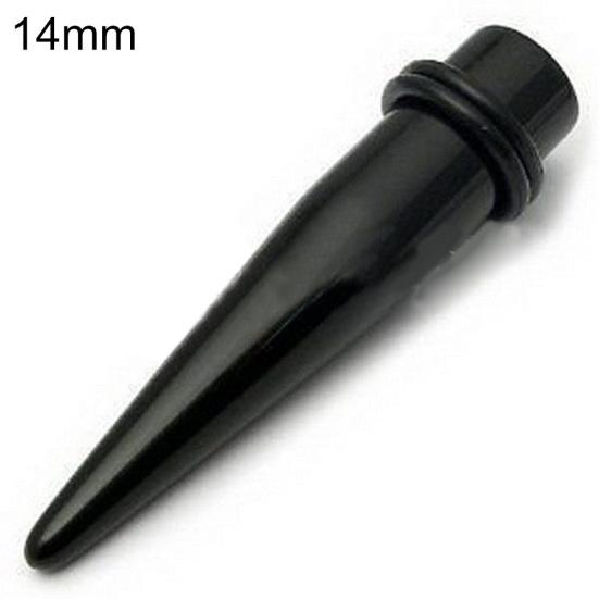 

Черный прямой акриловый конусообразный расширитель для ушей, носилки, коническая вилка, устройство 14mm