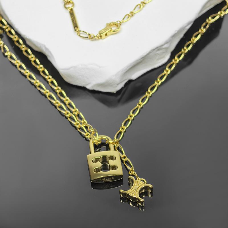 

Подвеска-замок с полым Аркой Победы - Модная женская цепочка на ключицу