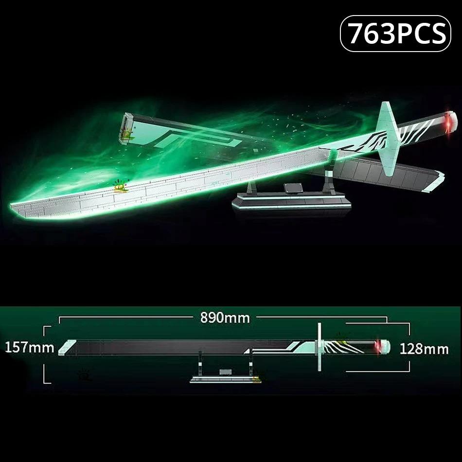 Samurai Sword Building Blocks Ninja Blade Katana Japanese Anime Butterfly Nichirin Knife Bricks Toys for Adult