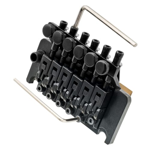 Musiclily Pro BL002 Tremolo Unit Bridge, 10.8mm Pitch, 34mm Brass Block, for Floyd Rose Electric Guitars, Black