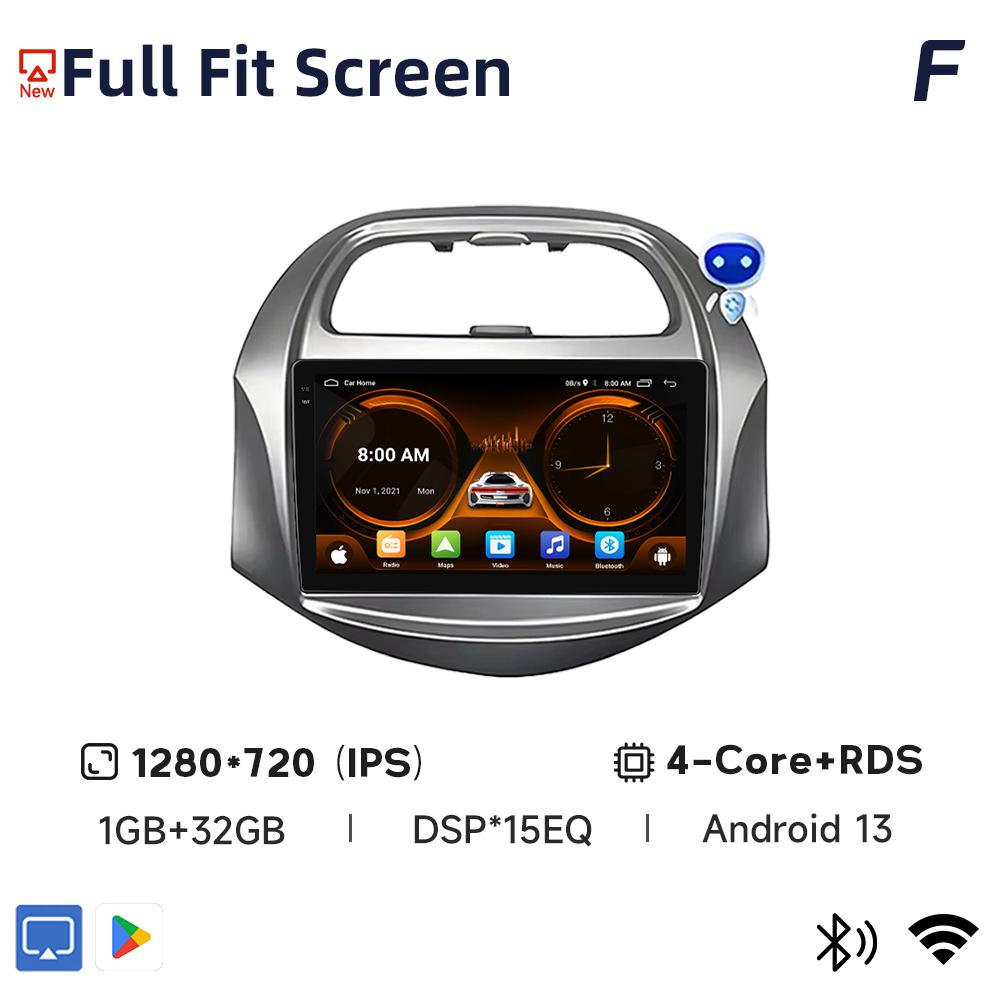 JIUYIN Incell Car Stereo with Screen for Chevrolet SPARK BEAT Android Auto Wireless Carplay 4G Electronics Navigation with Frame