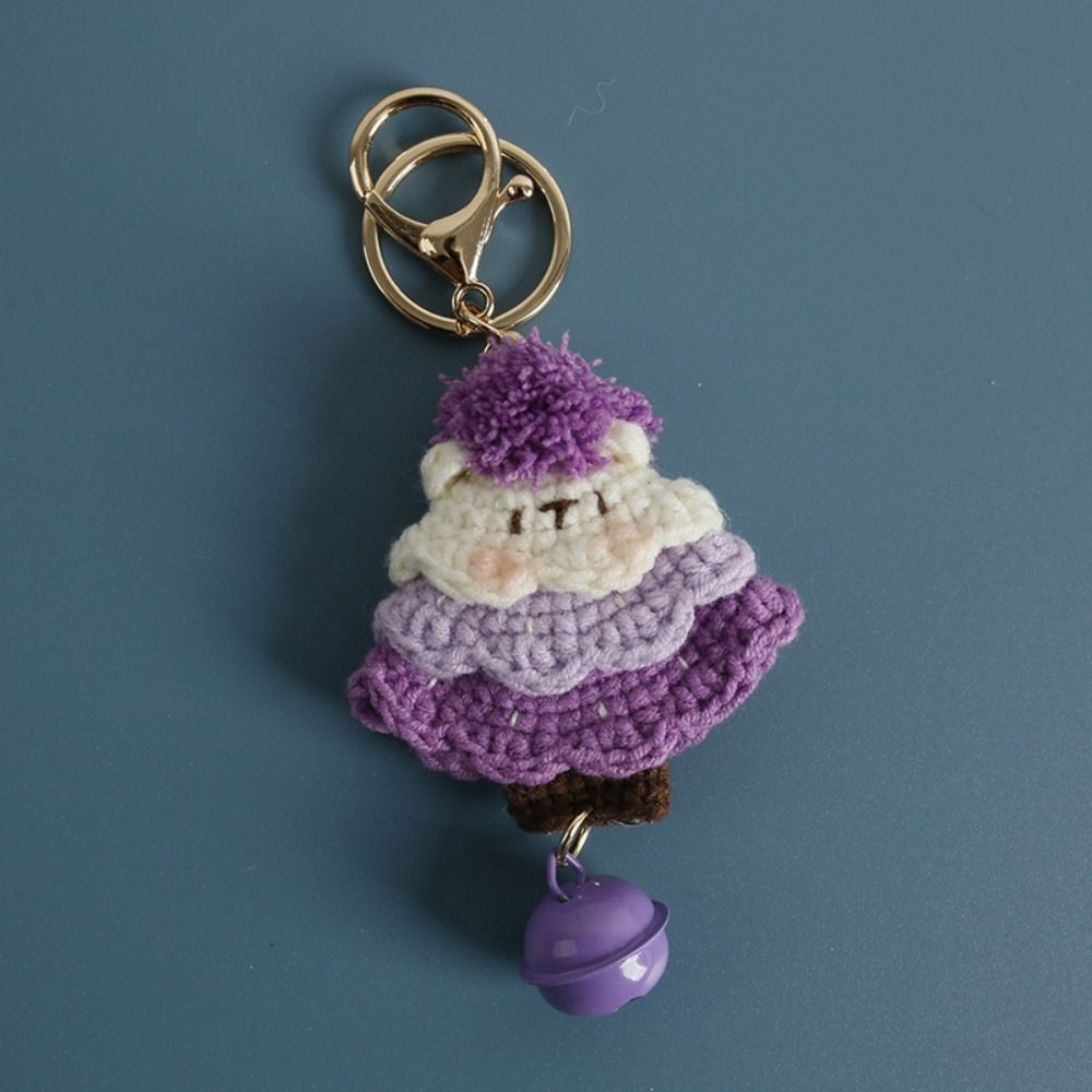 Handmade Cartoon Hairball Key Chain Lovely Knitted Key Rings Funny Car Key Chains Gifts