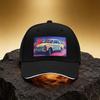 Vintage White Car Pattern Hat Unisex Printed Baseball Cap Sandwich Duckbill Cap Sports Hat Suitable for Daily Commute And Travel