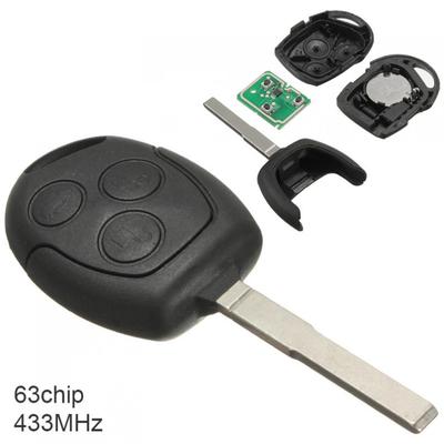 433MHz 3 Buttons Uncut Flip Smart Remote Key Fob with 4D63 Chip Fit for Ford Focus / Mondeo  / Fiesta / Galaxy / S Max 2004-2011