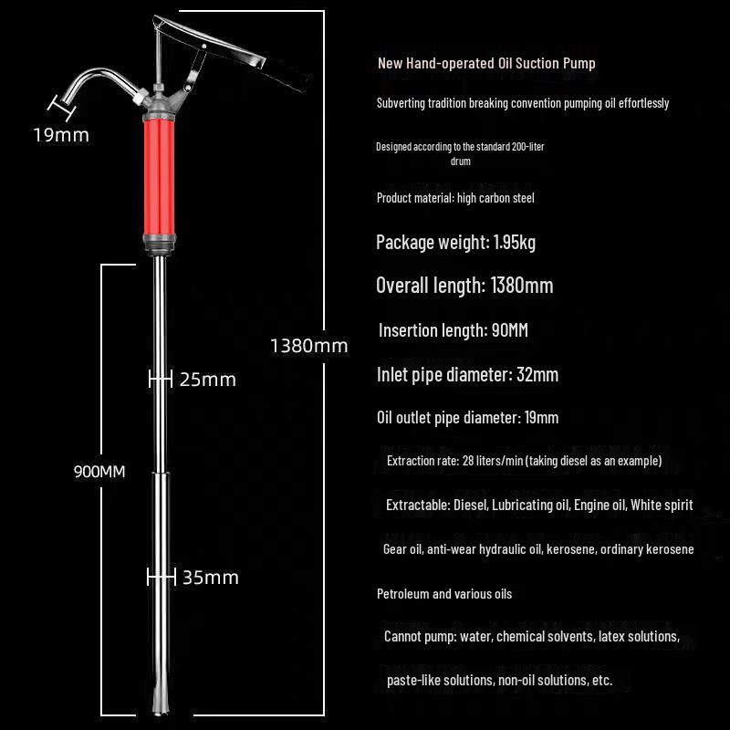 Siphon Big Oil Manual Engine and Drum Lubricating Hand Pump Extractor