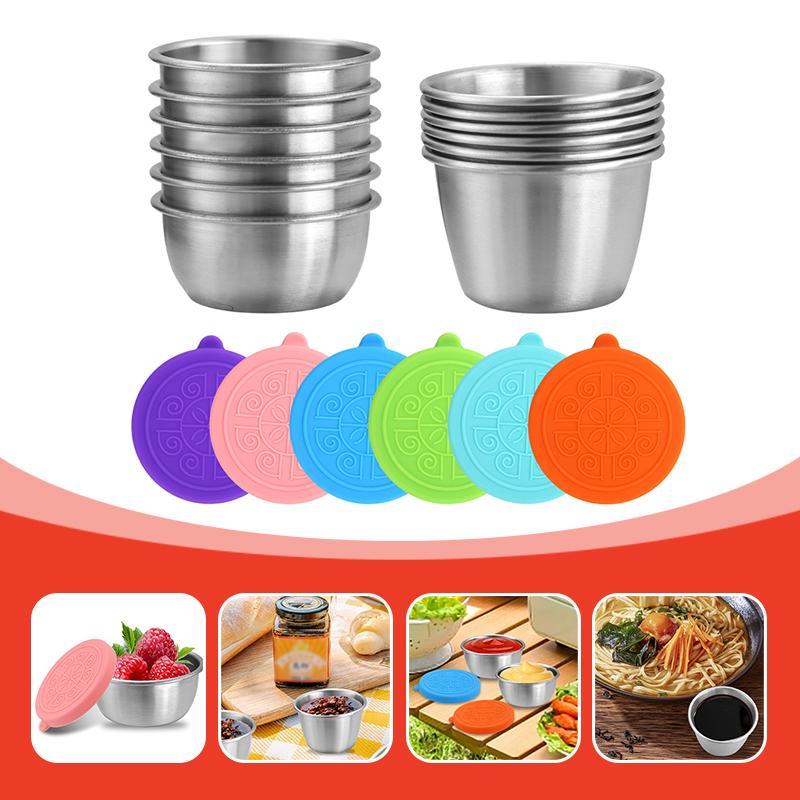 Stainless Steel Leakproof Salad & Snack Containers with Silicone Lids  Stackable, Portable Food Storage for Dressing, Lunch