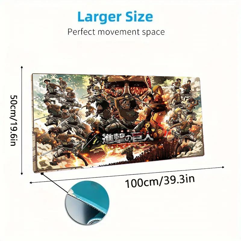 Anime Attack-on-Titan Color Mouse Pad Large Gaming Table Cushion Non-slip Laptop Tablet Big Mousepad XXL Mat Mini PC Playmat With Lock Edge
