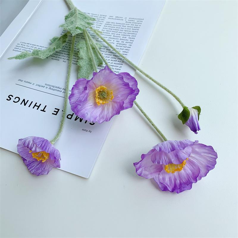Icelandic Poppy Artificial Silk Flowers for Home Decor