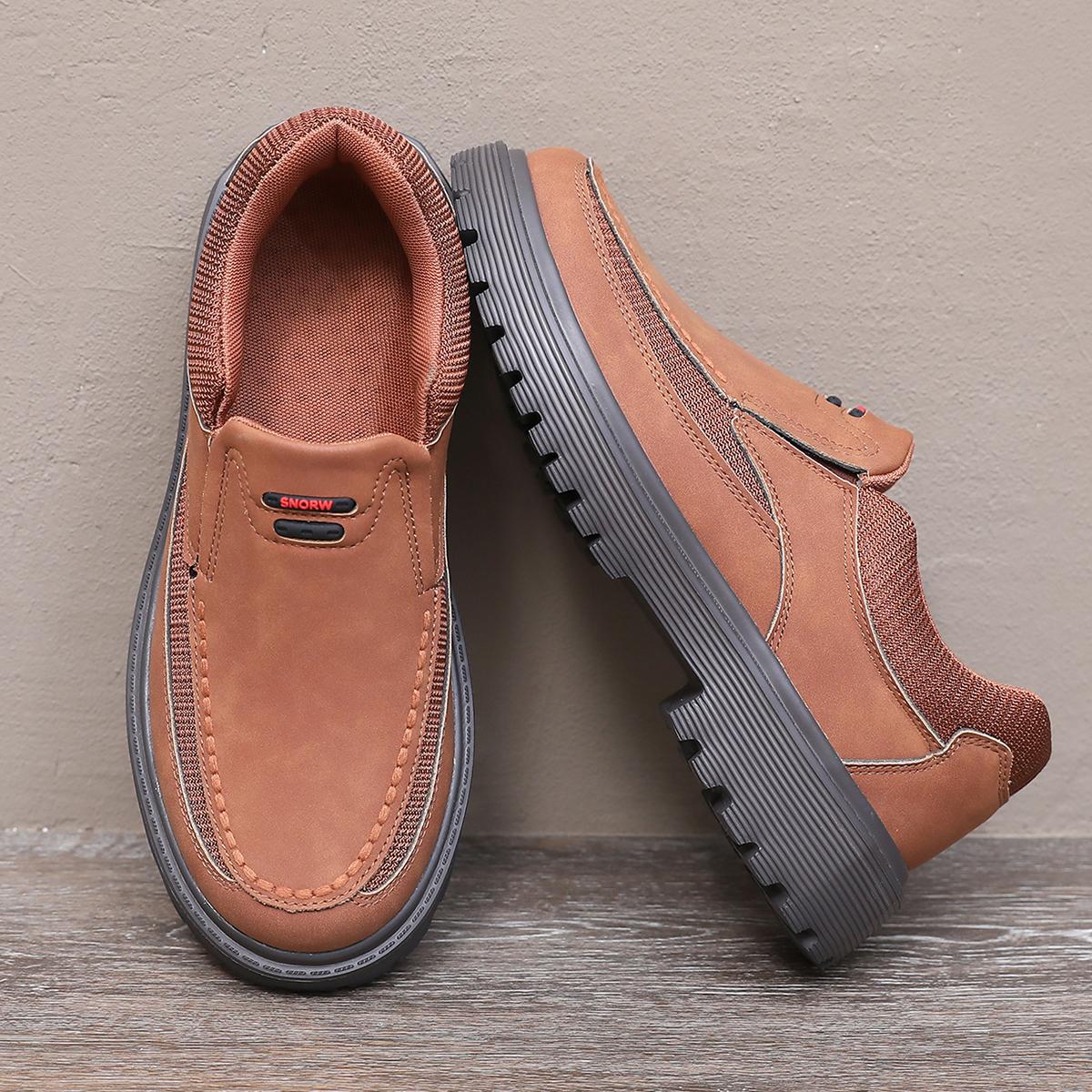 

Men Walking Shoes Loafers Sneakers New Fashion Handmade Retro Leisure Loafers Shoes Zapatos Casuales Hombres Men Shoes 39 коричневий