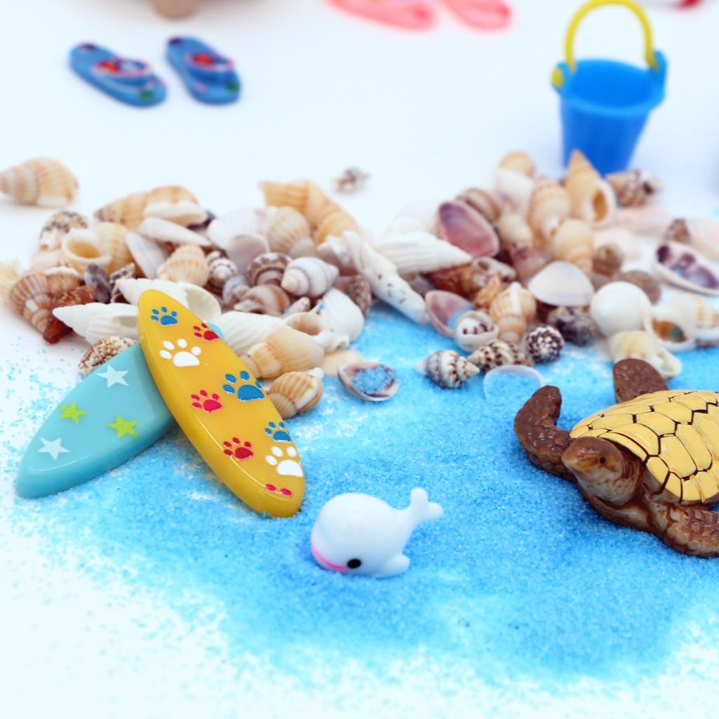 Puppenhaus Mini Strand Miniatur Landschaft Dekoration Puppenhaus Sommer Set Mikro Szene Dekoration Requisiten DIY Zubehör