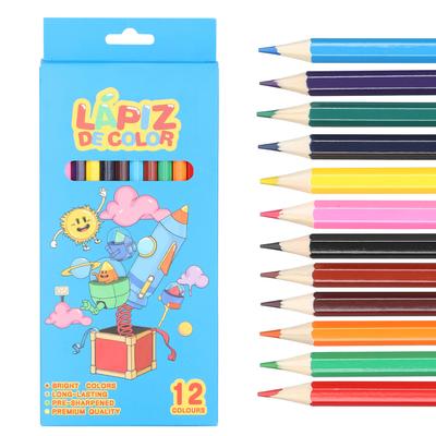 12 Colors Wooden Children Painting Drawing Pencil School Home Graffiti Color Pencil