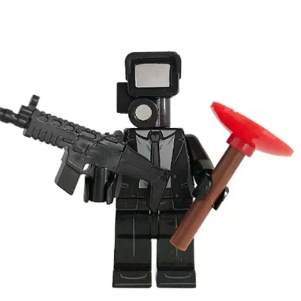 12pcs Mini Skibidi Toilet Figure Anime Toys TvMan Cameraman Speakerman Bricks Assembling Model Toy For Kid Gifts