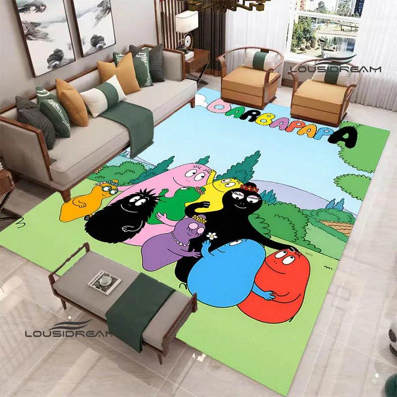 Barbapapa Cartoon Printed Carpet Non-slip Carpet Yoga Mat Door Mat Photography Props Kitchen Mat Home Area Rug Birthday Gift