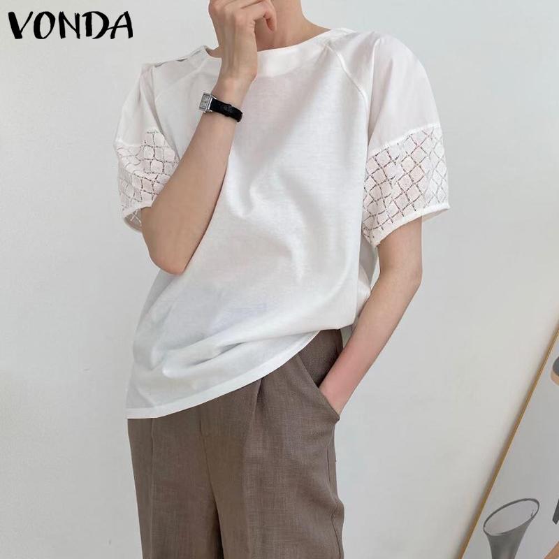 

Летние тонкие женские топы Vonda с короткими рукавами в популярном стиле