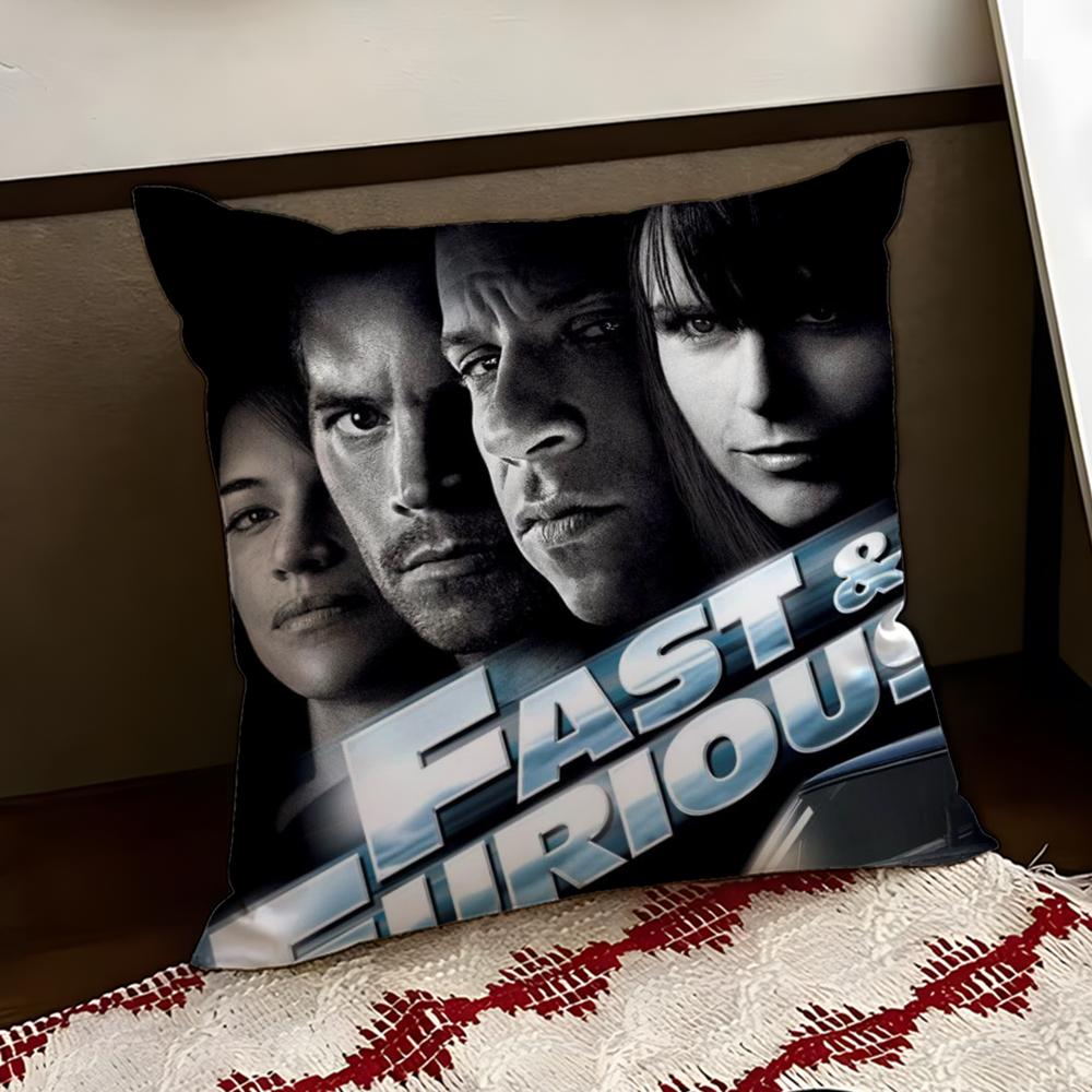 Movie TThe Fast The FuriousS Cushion Cover Reversible Soft Durable Pillow Cover Home Car MultiScene Use for Daily Comfort