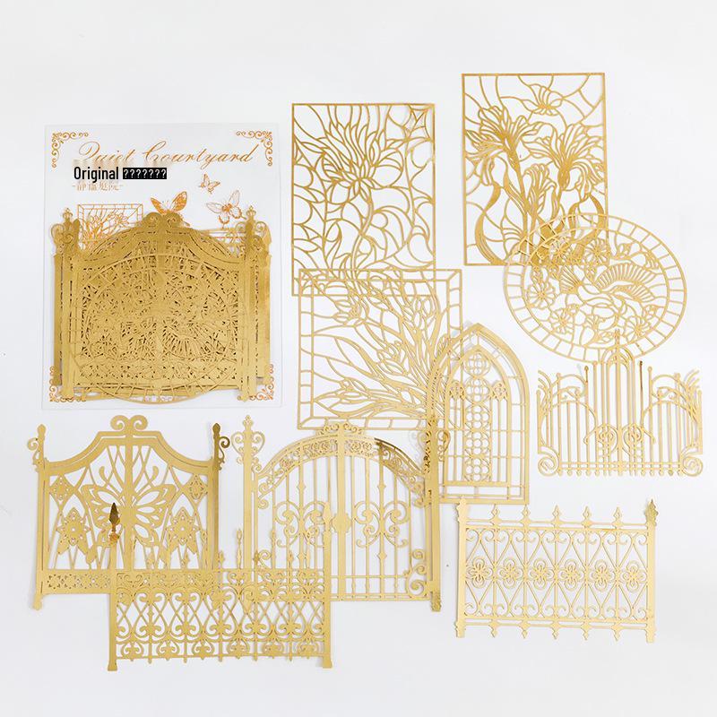 

Серия романтических историй Момо: 10 листов кружевной бумаги для горячего тиснения для DIY японских планеров