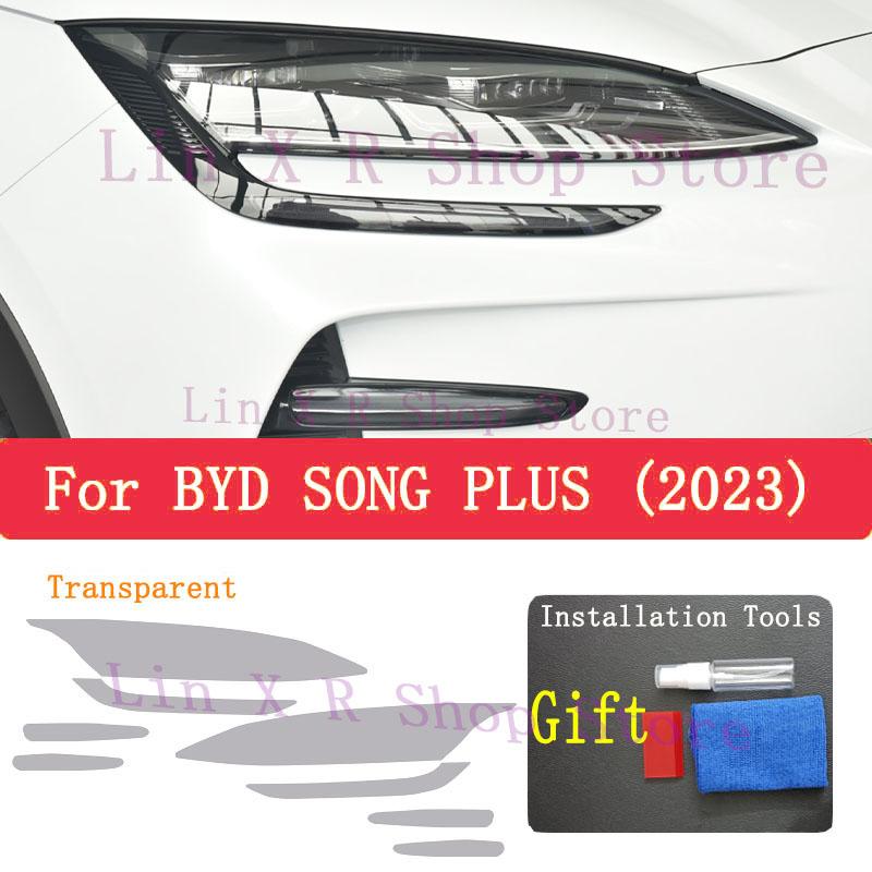 

For BYD SONG Plus Champion Version Car Exterior Headlight Anti-scratch Front Lamp Protective Film Cover Repair Accessories Headlight T
