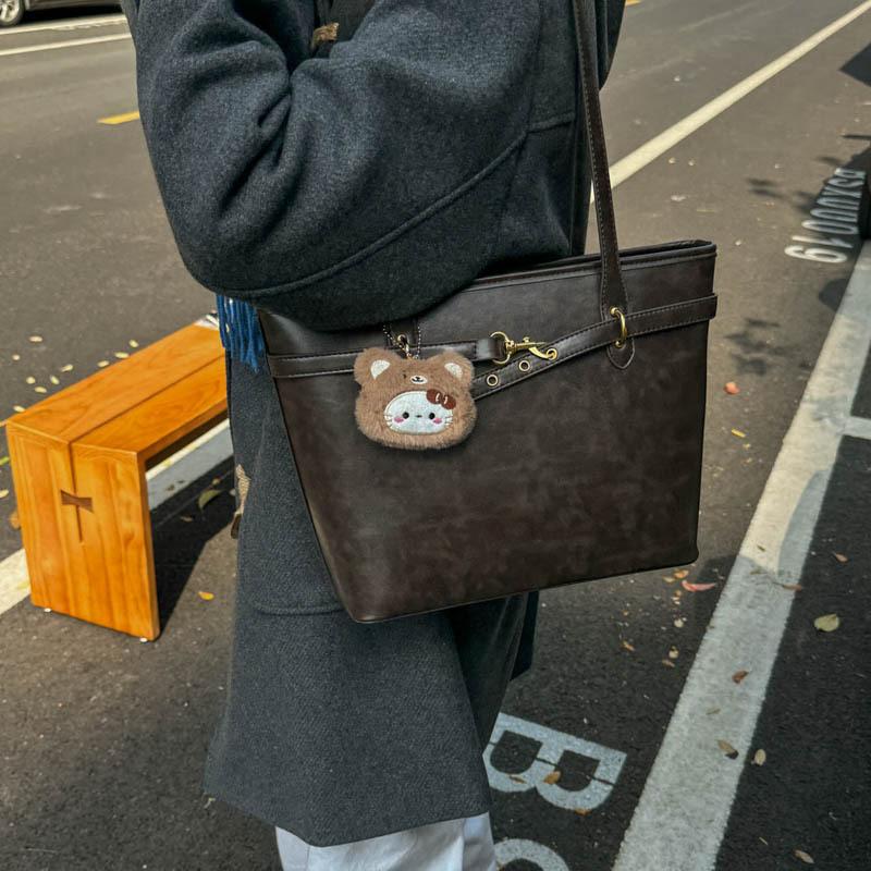 Large-capacity Retro Bag Women's Autumn and Winter 2025 New Simple and Versatile Shoulder Underarm Bag Casual Commuter Tote Bag