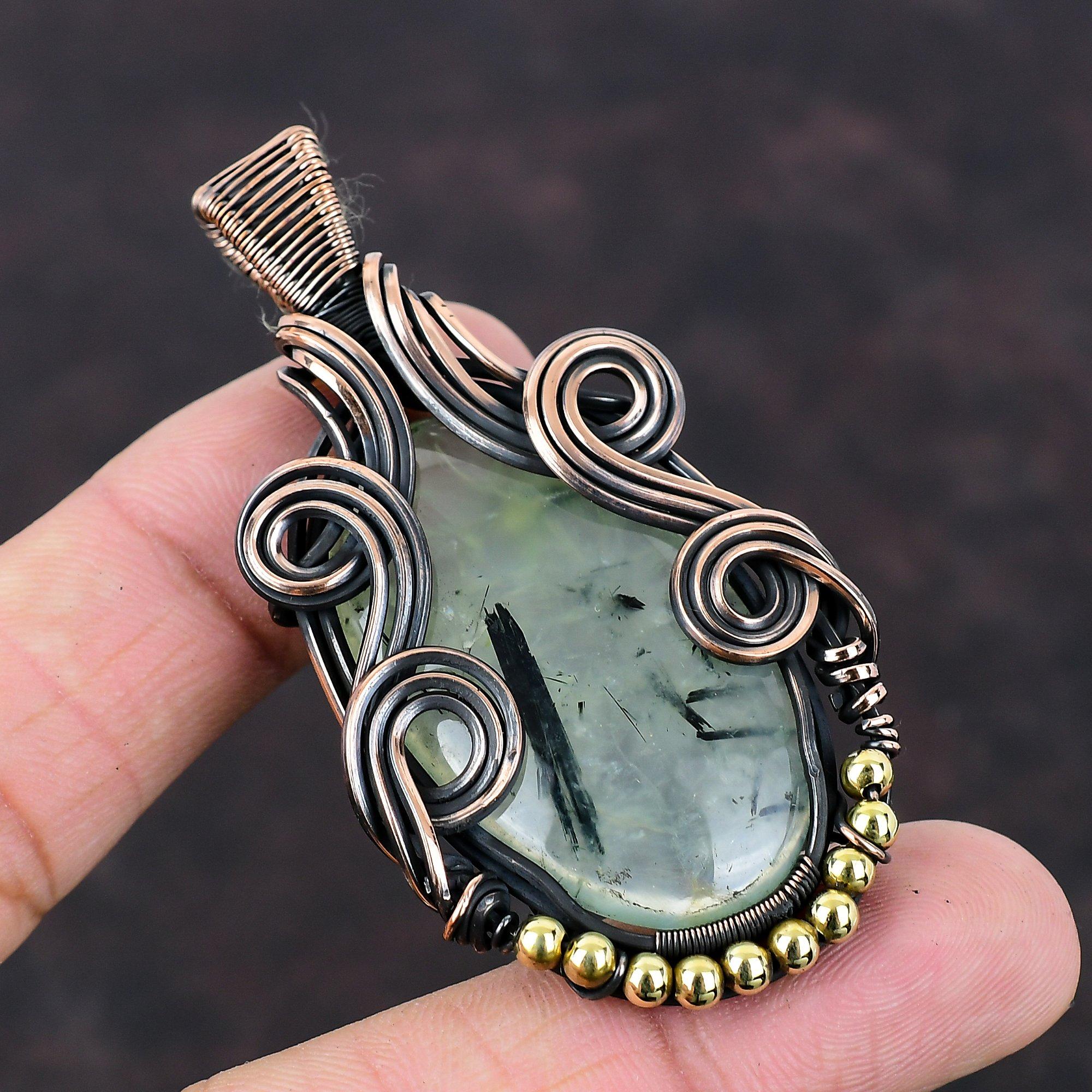 Подвеска с моховым пренитом — фото 2