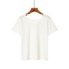 Summer Ice Porcelain Cotton Short-sleeved Careful Machine Top Design Sense Back Cross with Sexy Simple T-shirt Women