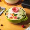 Shancheng Rose Casserole, Gas Stove Casserole Pot, Household Ceramic Pot, Soup Stew Pot, Rice Pot, High Temperature Resistance