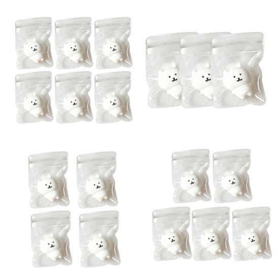 3/4/5/6Pcs Mini Bear Stress Relief Toy, Cartoon White Bear Squeeze Toy, Slow Rebound Bear Sensory Toy for Kids Adults, Party Favors
