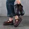 Johnature Hand Woven Genuine Leather Women's Shoes Comfortable Versatile Thick Soled Sandals