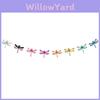 Colorful Dragonfly Insect Birthday Party Accessories With Swirling Flags And Spiral Labels For Kids Celebration