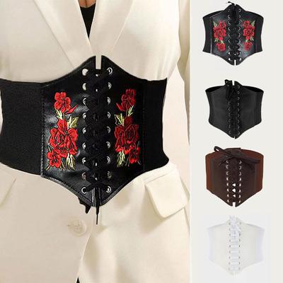 Women's Girdle Dark Series Fashion Waistband Spring and Summer Clothes with French Court Waist Belt
