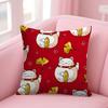 Maneki Neko Lucky Money Cat Pillow Gift Home Office Decoration Pillow Bedroom Sofa Car Cushion Coverpillow Case
