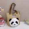 Cute Canvas Shoulder Bag With Zipper Closure For School And Office