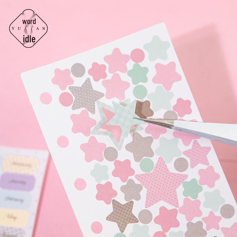Yu Xian 2 Salty Story M5 Stickers: 4 Style Irregular Pattern DIY Collage Journal, 10 Sheets