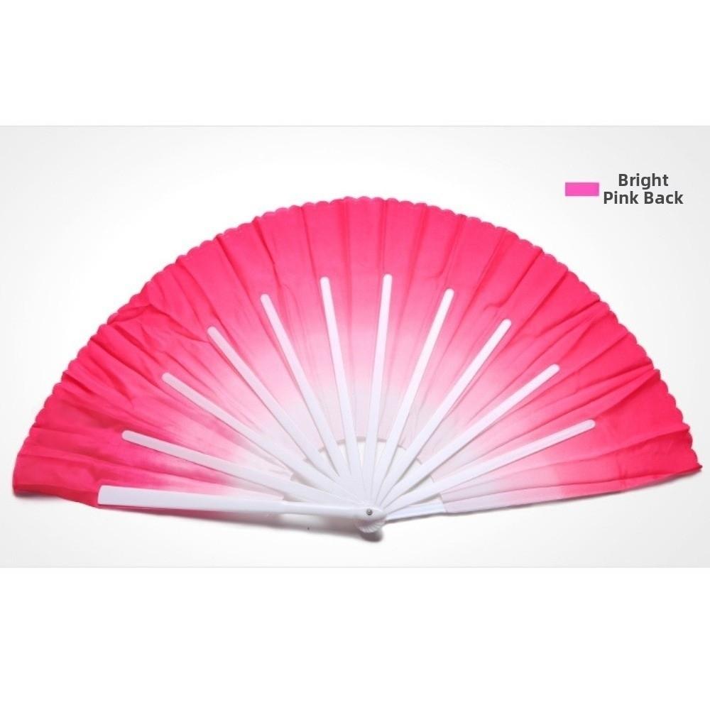 32.5cm Chinese Short Bellydance Fan Plastic Stick Hand Dye Adults Fan High Quality Dance Fan
