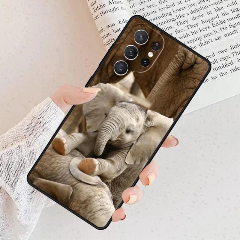 Elephant Baby Nature Phone Case For Samsung Galaxy S25 S23 S30 S8 S21 S20 FE S24 S22 Note 10 20 S8 Plus Lite Ultra
