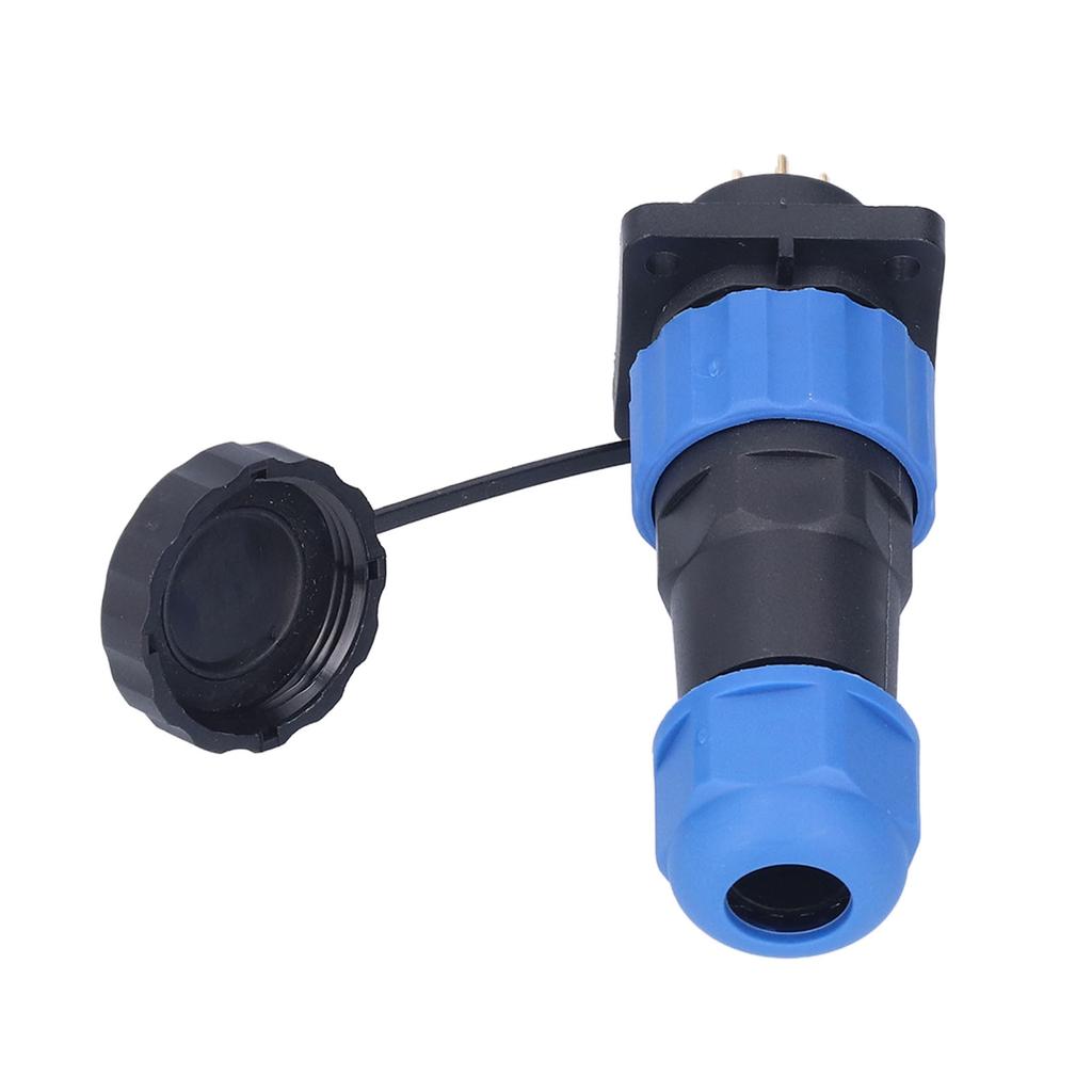 Waterproof Plug Socket Square Aviation Power Connector Butt Terminal Adapter AC 380V SP207 Pin