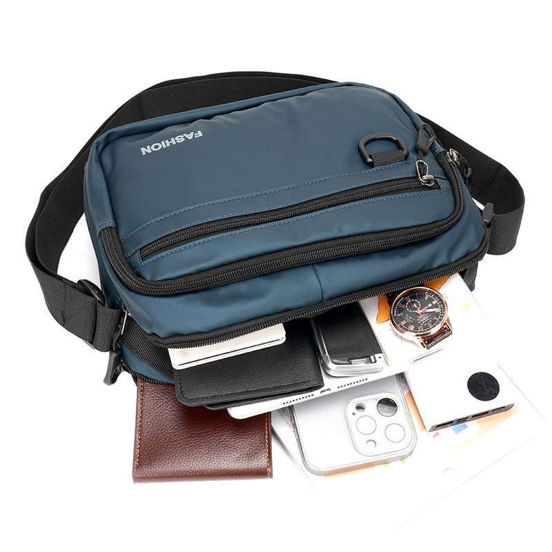 Business Handbag Men's Shoulder Bag Large Capacity Multi-Layer Crossbody Bag