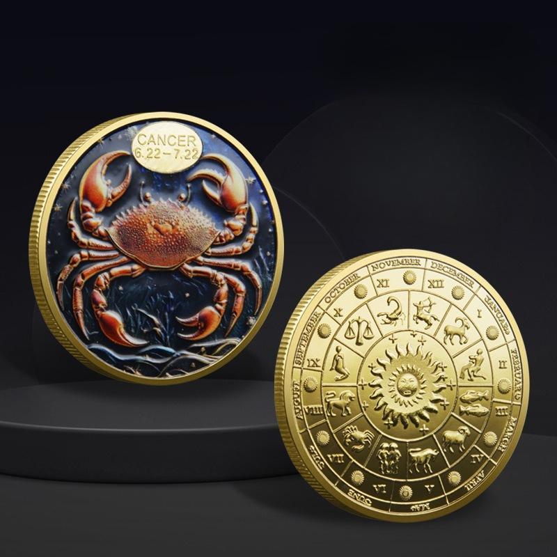 Pamětní mince Dvanácti souhvězdí, Kovové barevné pamětní medaile pro zahraniční obchod, Sběratelské mince souhvězdí