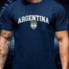 Maglietta Unisex Campione Argentina Sostenitore Grafica Stemma Nazionale Retrò Cotone Unisex Unisex Streetwear Maglietta Sportiva