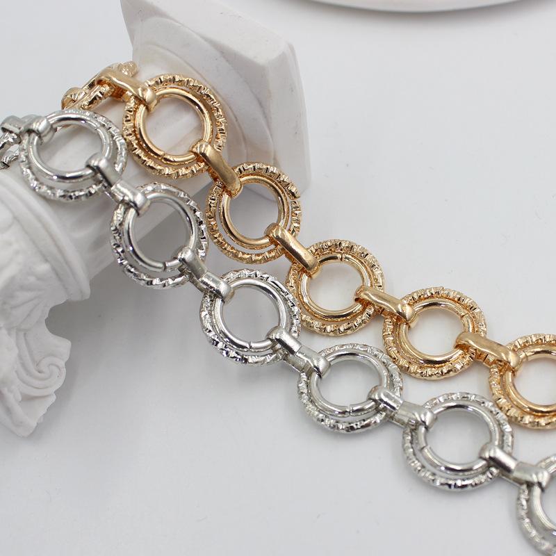 Women'S Skirt Ring Metal Waist Chain Decorative Suit Dress Thin Belt Adjustable Chain Accessories