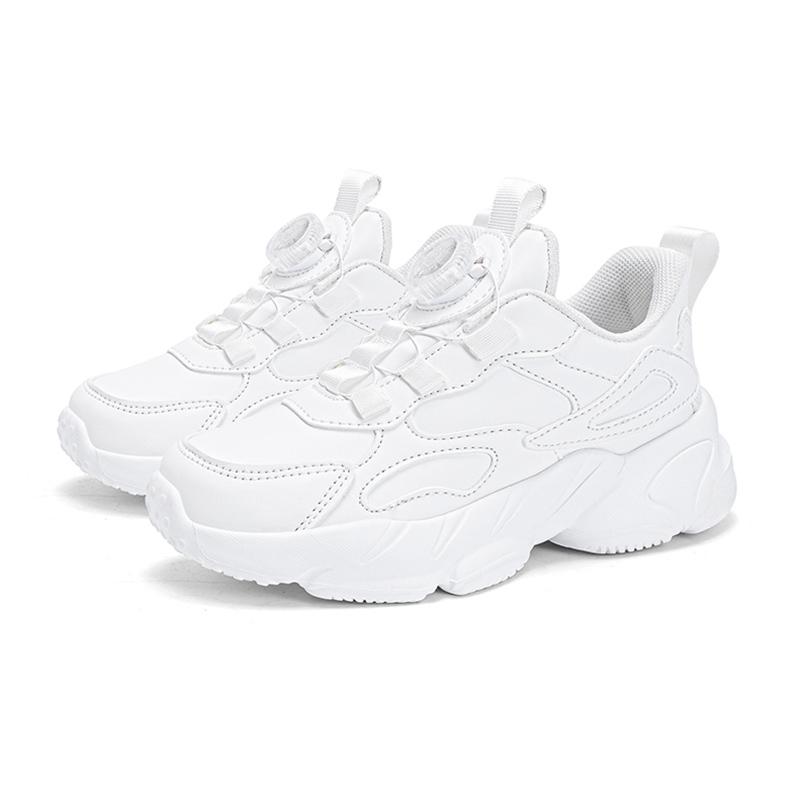 

Кроссовки Tenis, детская повседневная обувь, детские кроссовки для мальчиков, однотонные белые туфли, нескользящие кожаные, легкие, для девочек, прогулочная обувь 28