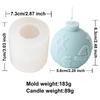 3D Relief Snowflake Ball Candle Silicone Molds Geometric Stripe Spherical Aromath Plaster Soap Resin Mold Christmas Decor Gifts